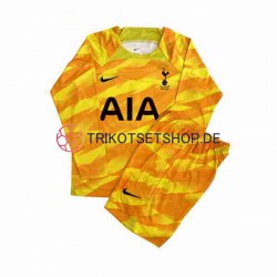 Tottenham Hotspur 2023-2024 Torwart Kinder Trikotset Auswärts Langarm Orange