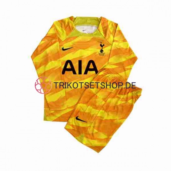 Tottenham Hotspur 2023-2024 Torwart Kinder Trikotset Auswärts Langarm Orange