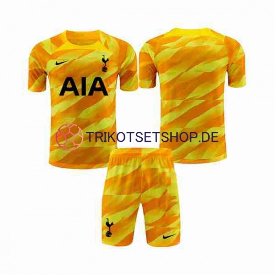 Tottenham Hotspur 2023-2024 Torwart Kinder Trikotset Auswärts Kurzarm Orange