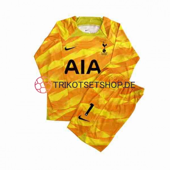 Tottenham Hotspur Hugo 2023-2024 Torwart Kinder Trikotset Auswärts Langarm Orange