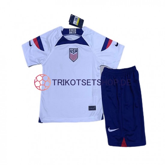USA World Cup 2022 Kinder Trikotset Heim Kurzarm