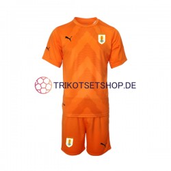 Uruguay World Cup 2022 Torwart Kinder Trikotset Auswärts Kurzarm