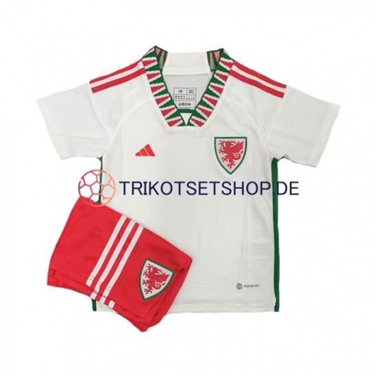 Wales World Cup 2022 Kinder Trikotset Auswärts Kurzarm