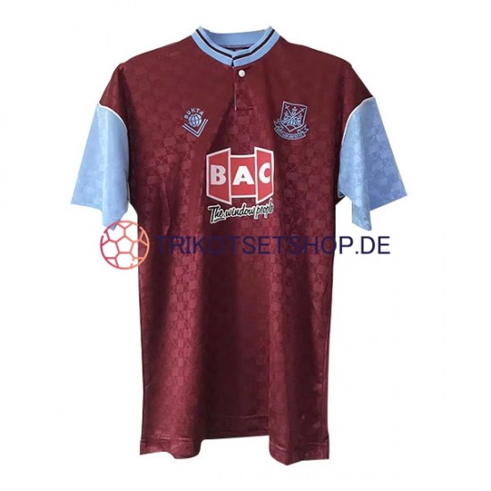West Ham United Retro 1989-1990 Herren Trikot Heim Kurzarm