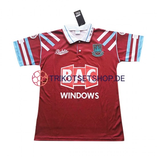 West Ham United Retro 1991-1992 Herren Trikot Heim Kurzarm