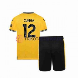 Wolverhampton Wanderers CUNHA 12 2023-2024 Kinder Trikotset Heim Kurzarm