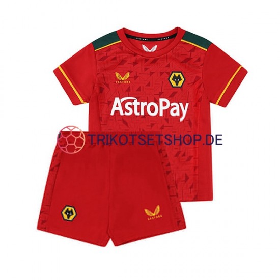 Wolverhampton Wanderers 2023-2024 Kinder Trikotset Auswärts Kurzarm