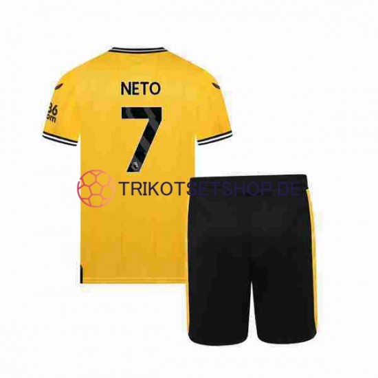 Wolverhampton Wanderers NETO 7 2023-2024 Kinder Trikotset Heim Kurzarm