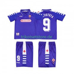 AC Florenz BATISTUTA 9 Retro 1998 1999 Kinder Trikotset Heim Kurzarm