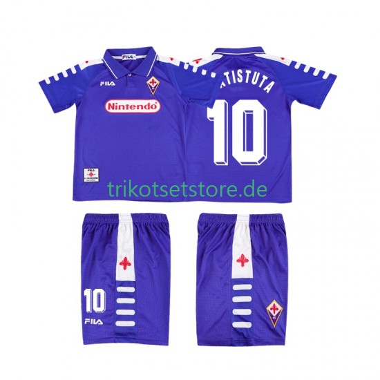 AC Florenz RUICOSTA 10 Retro 1998 1999 Kinder Trikotset Heim Kurzarm