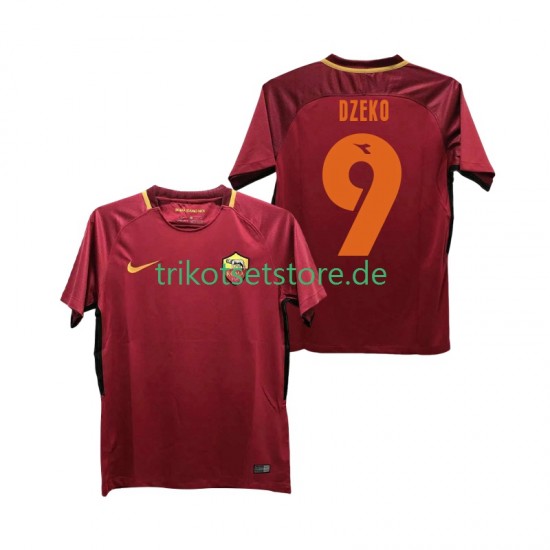 AS Rom DZEKO 9 Retro 2017-2018 Herren Trikot Heim Kurzarm