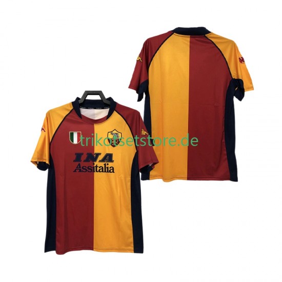 AS Rom Retro 2000-2001 Herren Trikot Heim Kurzarm