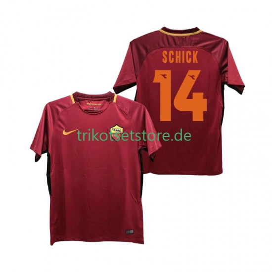 AS Rom SCHICK 14 Retro 2017-2018 Herren Trikot Heim Kurzarm