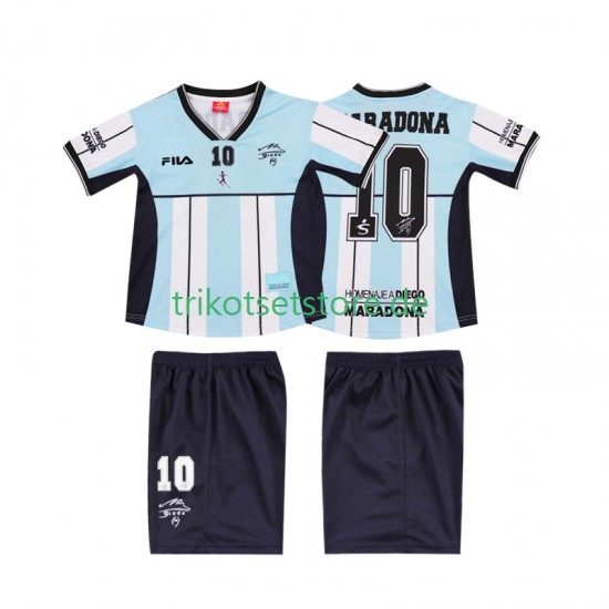 Argentinien MARADONA 10 Retro 2000 Kinder Trikotset Heim Kurzarm