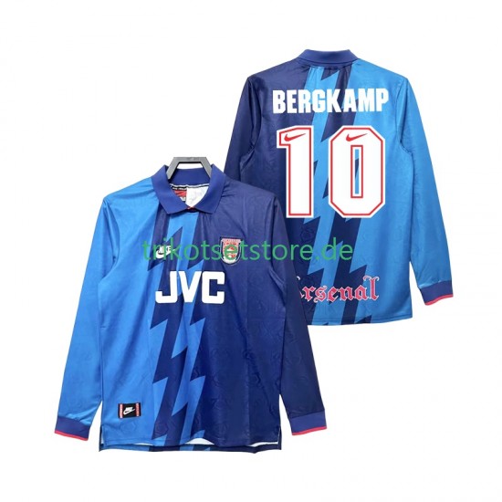 Arsenal Bergkamp 10 Retro 1995 1996 Herren Trikot Auswärts Langarm