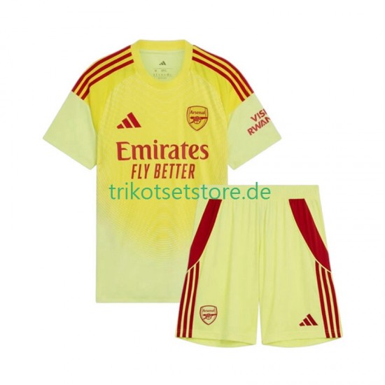 Arsenal Torwart 2025-2026 Kinder Trikotset Heim Kurzarm