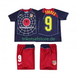 Atlético Madrid F TORRES 9 Retro 2004 2005 Kinder Trikotset Auswärts Kurzarm