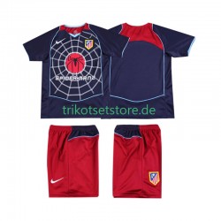Atlético Madrid Retro 2004 2005 Kinder Trikotset Auswärts Kurzarm