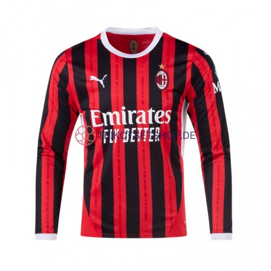 AC Mailand 2024-2025 Herren Trikot Heim Langarm