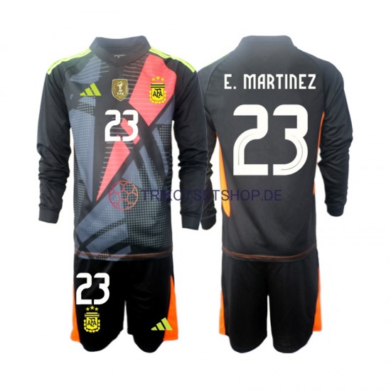 Argentinien Torwart Emiliano Martinez 23 2024 Kinder Trikotset Heim Langarm