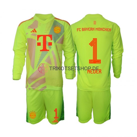 FC Bayern München Torwart Manuel Neuer 1 2024-2025 Kinder Trikotset Heim Langarm