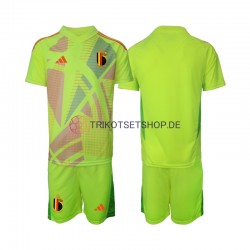 Belgien Torwart Euro 2024 Kinder Trikotset Auswärts Kurzarm