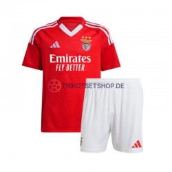 Benfica 2024-2025 Kinder Trikotset Heim Rot Kurzarm