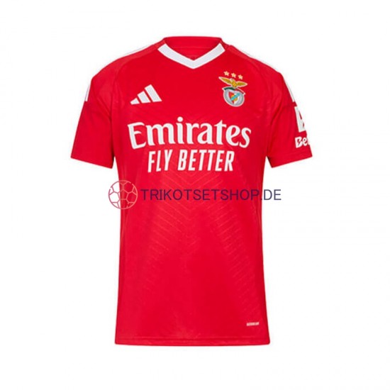 Benfica 2024-2025 Herren Trikot Heim Rot Kurzarm