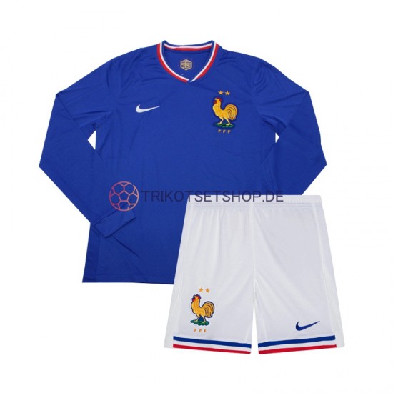 Frankreich Euro 2024 Kinder Trikotset Heim Langarm