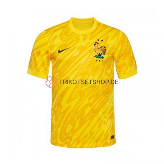 Frankreich Torwart Euro 2024 Herren Trikot Heim Gelb Kurzarm
