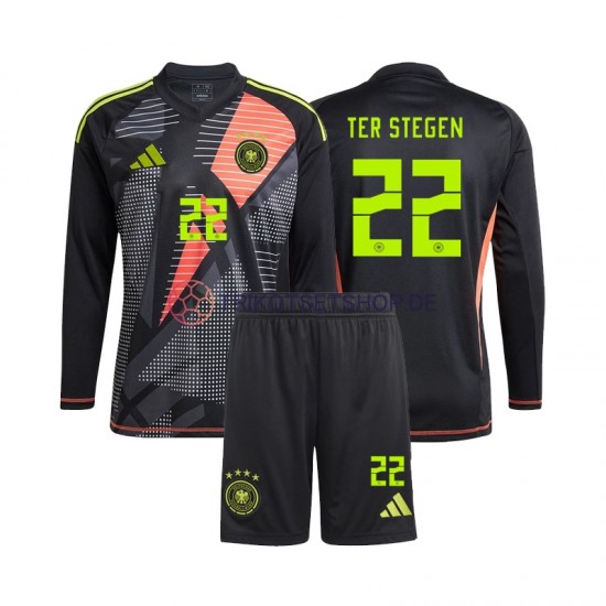 Deutschland Torwart Ter Stegen 22 Euro 2024 Kinder Trikotset Heim Langarm