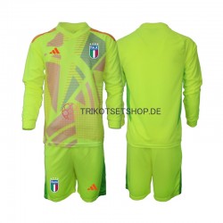 Italien Torwart Euro 2024 Kinder Trikotset Heim Langarm