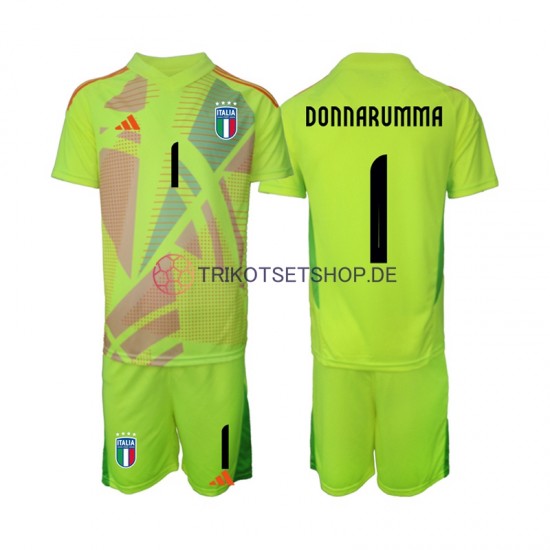 Italien Torwart Donnarumma 1 Euro 2024 Kinder Trikotset Heim Kurzarm