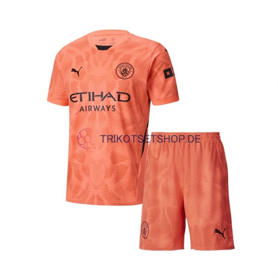 Manchester City Torwart 2024-2025 Kinder Trikotset Auswärts Kurzarm