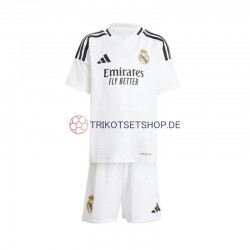 Real Madrid 2024-2025 Kinder Trikotset Heim Weiß Kurzarm