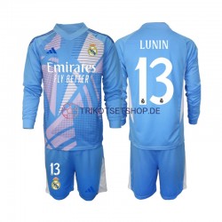 Real Madrid Torwart Andriy Lunin 13 2024-2025 Kinder Trikotset Heim Langarm