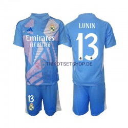 Real Madrid Torwart Andriy Lunin 13 2024-2025 Kinder Trikotset Heim Kurzarm