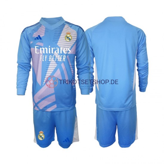 Real Madrid Torwart 2024-2025 Kinder Trikotset Heim Langarm