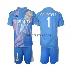 Real Madrid Torwart Thibaut Courtois 1 2024-2025 Kinder Trikotset Heim Kurzarm