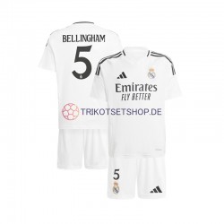 Real Madrid Jude Bellingham 5 2024-2025 Kinder Trikotset Heim Weiß Kurzarm