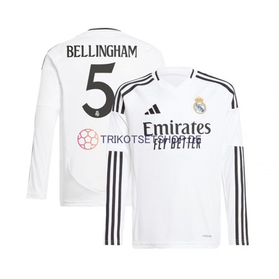 Real Madrid Jude Bellingham 5 2024-2025 Herren Trikot Heim Weiß Langarm