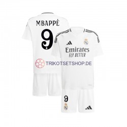Real Madrid Mbappé Kylian 9 2024-2025 Kinder Trikotset Heim Weiß Kurzarm
