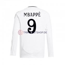 Real Madrid Mbappé Kylian 9 2024-2025 Herren Trikot Heim Weiß Langarm