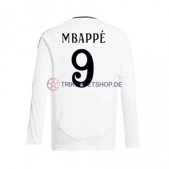Real Madrid Mbappé Kylian 9 2024-2025 Herren Trikot Heim Weiß Langarm