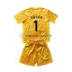 Slowenien Torwart Jan Oblak 1 Euro 2024 Kinder Trikotset Heim Gelb Kurzarm
