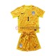 Slowenien Torwart Jan Oblak 1 Euro 2024 Kinder Trikotset Heim Gelb Kurzarm