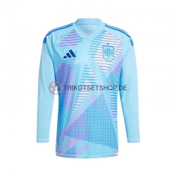 Spanien Torwart Euro 2024 Herren Trikot Auswärts Blau Langarm