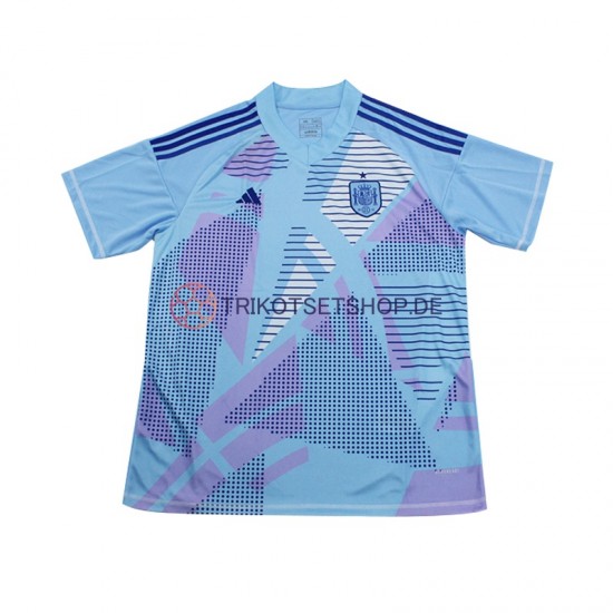 Spanien Torwart Euro 2024 Herren Trikot Auswärts Blau Kurzarm