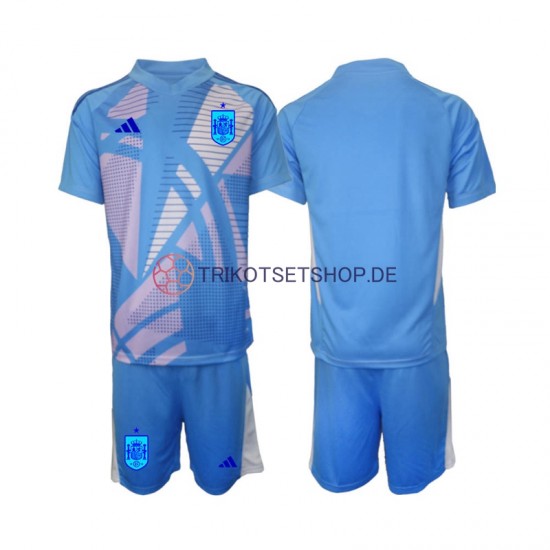 Spanien Torwart Euro 2024 Kinder Trikotset Heim Kurzarm