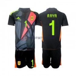 Spanien Torwart David Raya 1 Euro 2024 Kinder Trikotset Auswärts Kurzarm